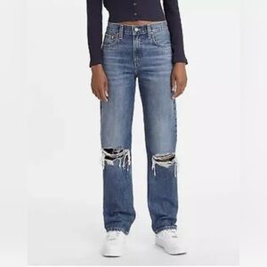 Levi’s low pro mid rise straight jeans 27 breathe out wash medium EUC